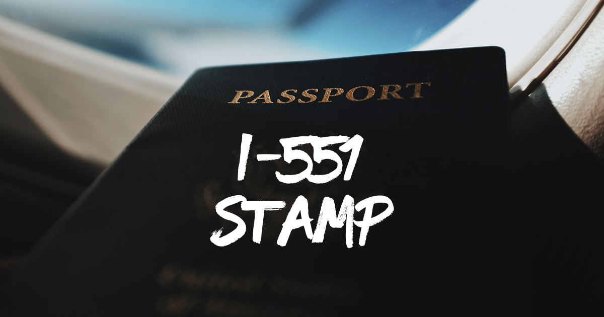 i 551 stamp can i travel